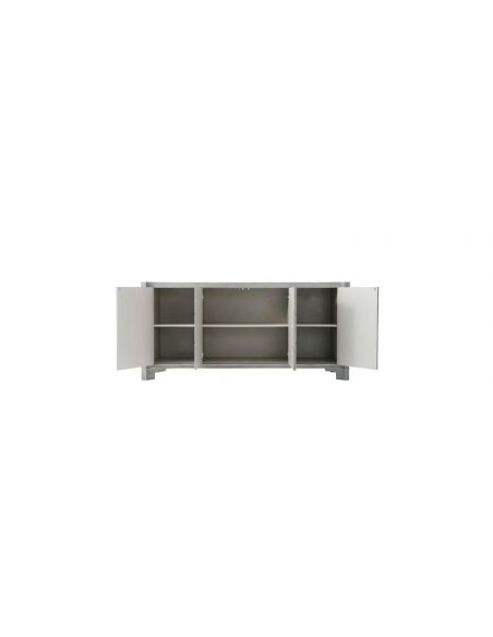 Breakfronts & China Cabinets High End and Sleek Stone Shaded Cabinet