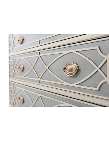 Chest of Drawers Exquisitely Patterned Spruce Chest of Drawers