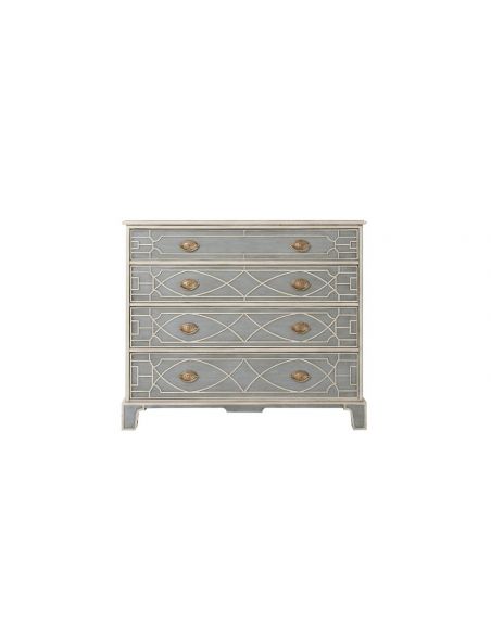 Chest of Drawers Exquisitely Patterned Spruce Chest of Drawers