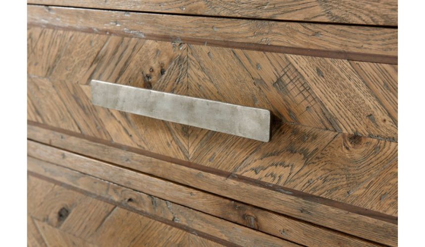 Chest of Drawers High End Modern Rustic Oak Parquetry Chest of Drawers