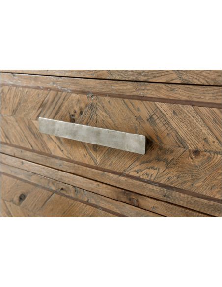 Chest of Drawers High End Modern Rustic Oak Parquetry Chest of Drawers