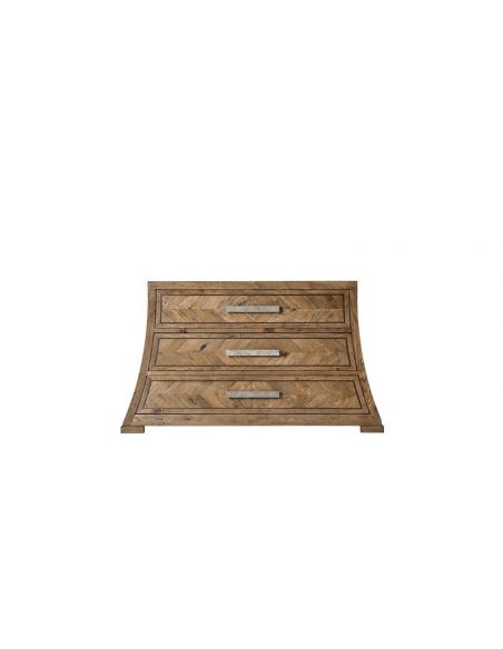 Chest of Drawers High End Modern Rustic Oak Parquetry Chest of Drawers