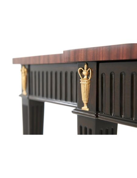 Console & Sofa Tables High End Modern Swirl Mahogany Serving Table