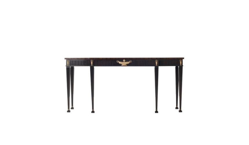 Console & Sofa Tables High End Modern Swirl Mahogany Serving Table