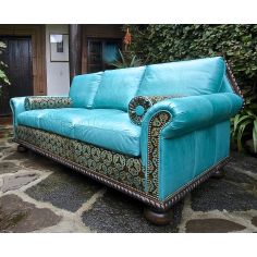 SOFA, COUCH & LOVESEAT Tex Mex home furnishings. Bad Ass luxury leather sofa, 442.