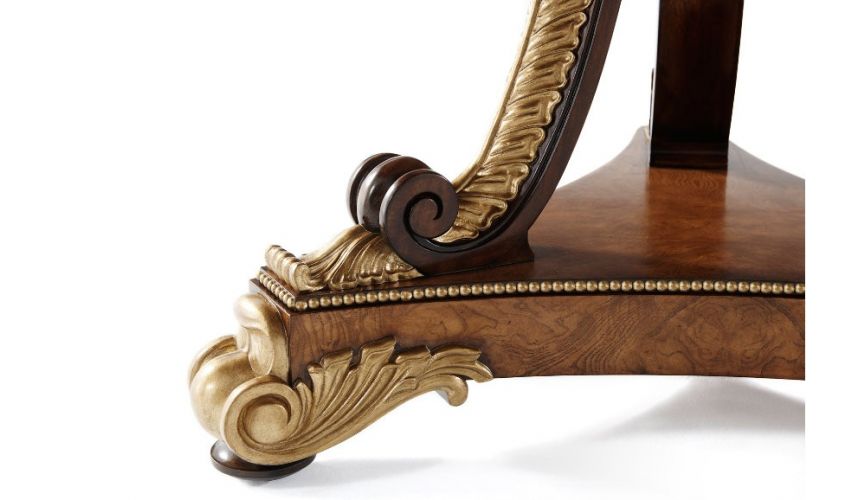 Foyer and Center Tables Elegantly Royal Ebonised Parquetry Center Table