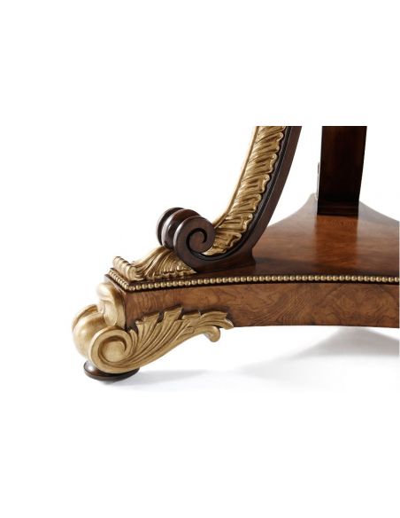 Foyer and Center Tables Elegantly Royal Ebonised Parquetry Center Table