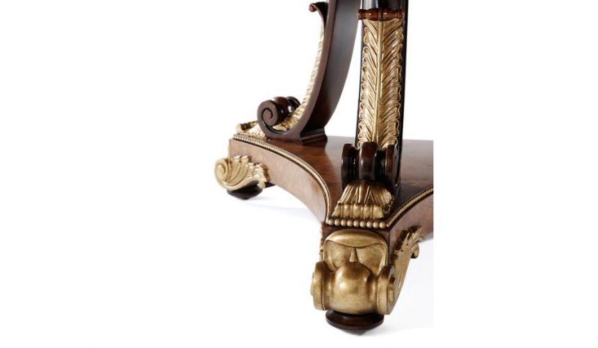 Foyer and Center Tables Elegantly Royal Ebonised Parquetry Center Table