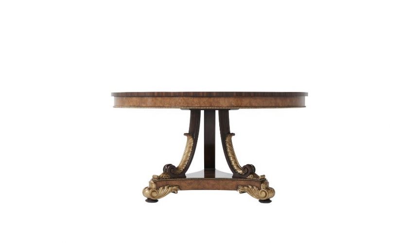Foyer and Center Tables Elegantly Royal Ebonised Parquetry Center Table