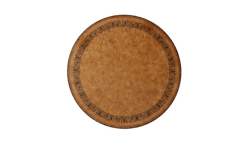 Foyer and Center Tables Elegantly Royal Ebonised Parquetry Center Table