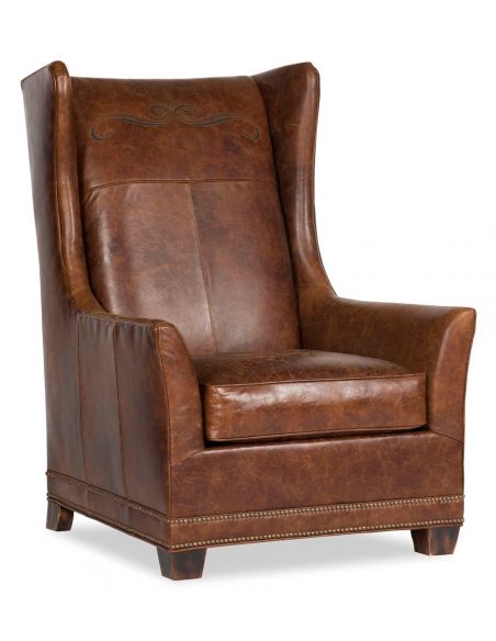 Brown Leather Club Armchair