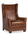 Luxury Leather & Upholstered Furniture Brown Leather Club Armchair