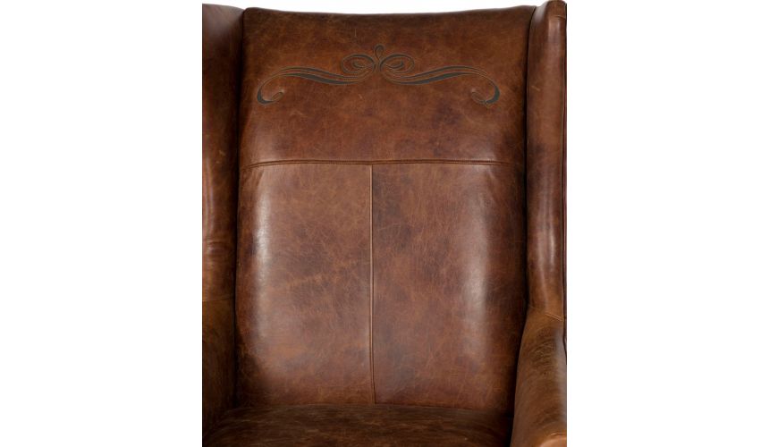 Luxury Leather & Upholstered Furniture Brown Leather Club Armchair