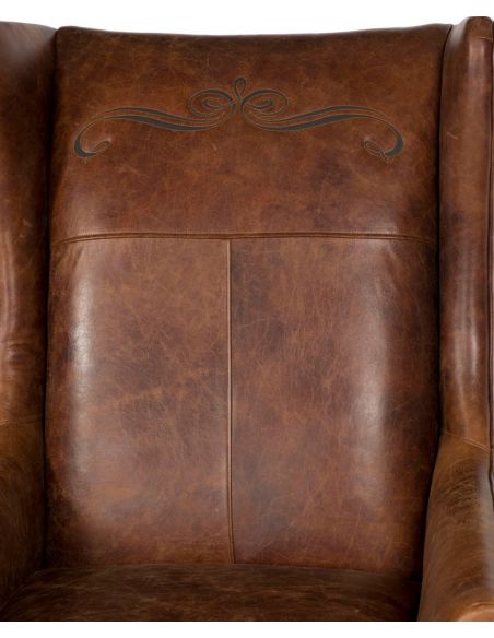 Luxury Leather & Upholstered Furniture Brown Leather Club Armchair
