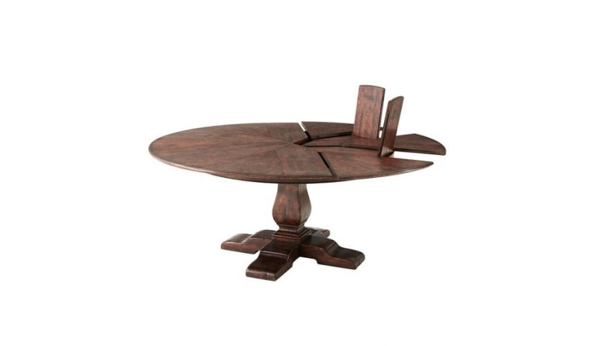 Round Extending Dining Tables Deluxe Vanilla Latte Dining Table