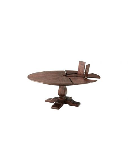 Round Extending Dining Tables Deluxe Vanilla Latte Dining Table