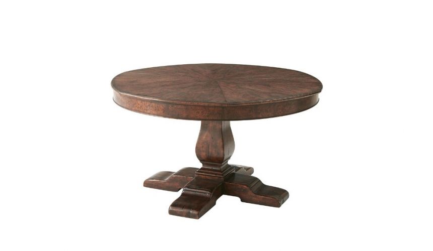 Round Extending Dining Tables Deluxe Vanilla Latte Dining Table