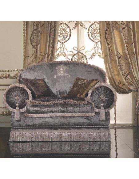 Luxurious velvet chair and living room set with hand sewn embroidery