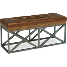 Luxury Leather & Upholstered Furniture Tufted Leather Cushioned Bench