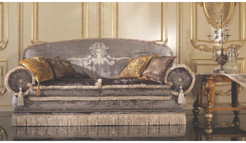 Custom Window Treatments Luxurious velvet chair and living room set with hand sewn embroidery