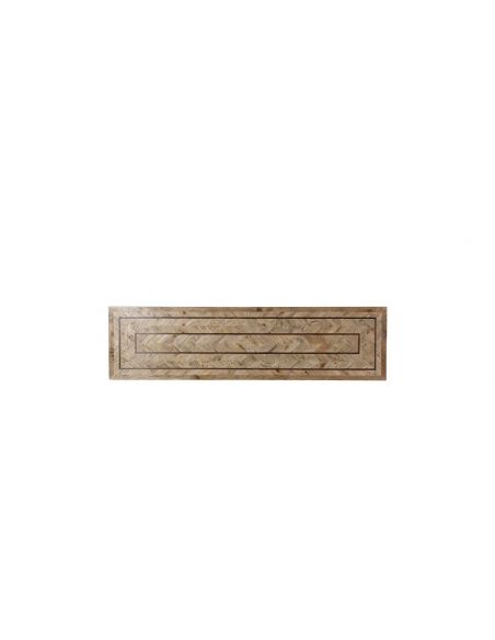 Console & Sofa Tables High End Chevron Shades of Grain Shelf
