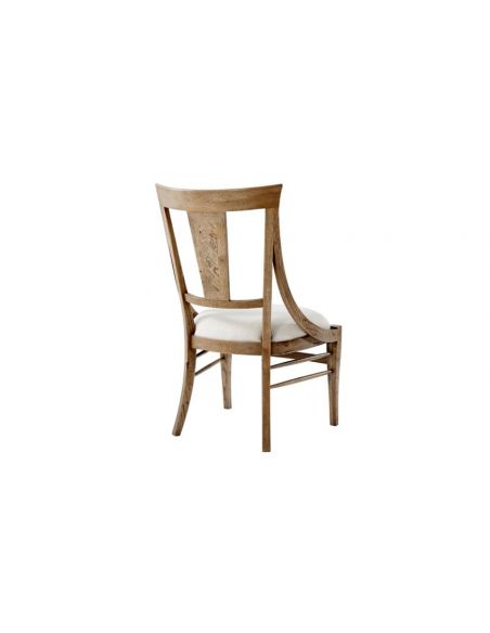Dining Chairs Classic Cushioned Oak Dining Chair