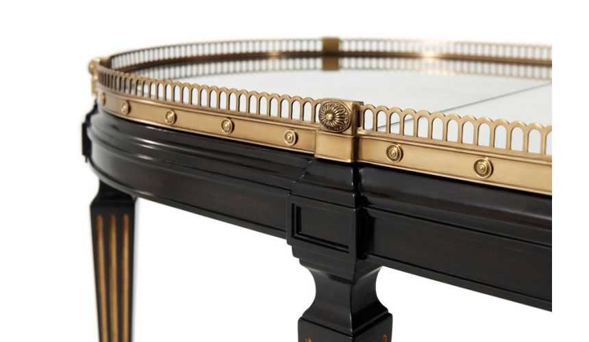 Round and Oval Coffee tables Elegant Crowned Reflection Cocktail Table