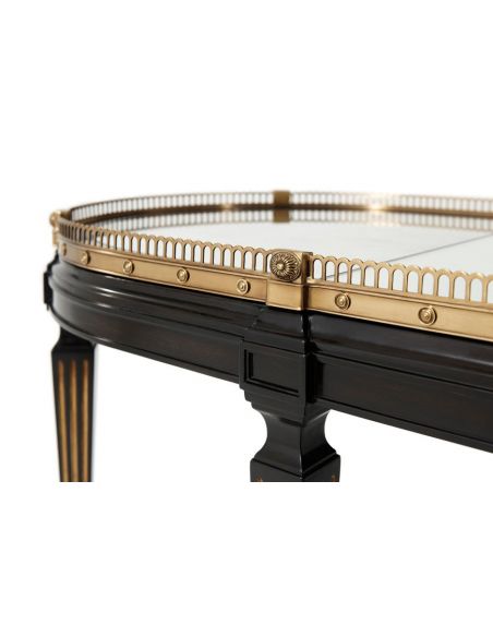 Round and Oval Coffee tables Elegant Crowned Reflection Cocktail Table
