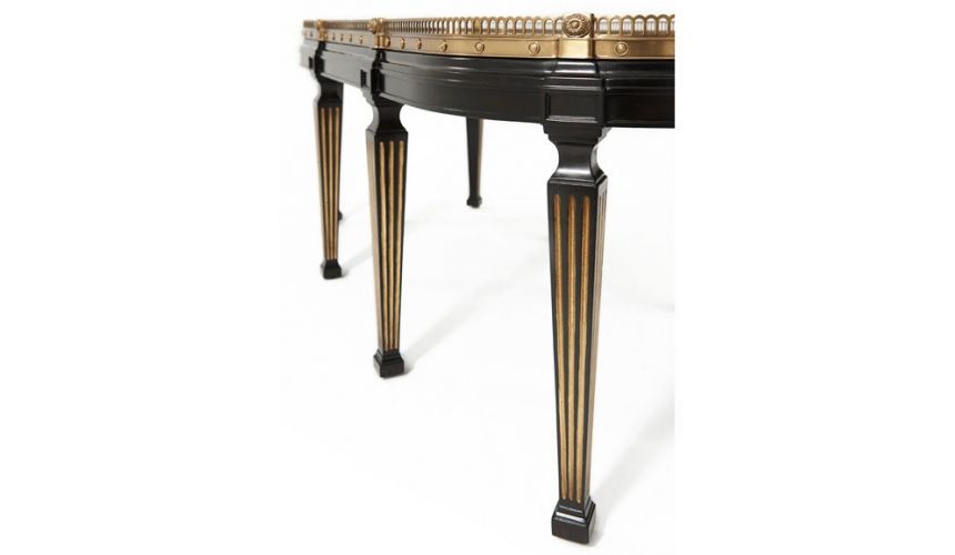 Round and Oval Coffee tables Elegant Crowned Reflection Cocktail Table