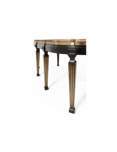 Round and Oval Coffee tables Elegant Crowned Reflection Cocktail Table