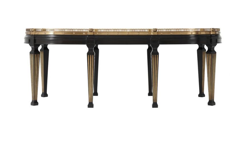 Round and Oval Coffee tables Elegant Crowned Reflection Cocktail Table