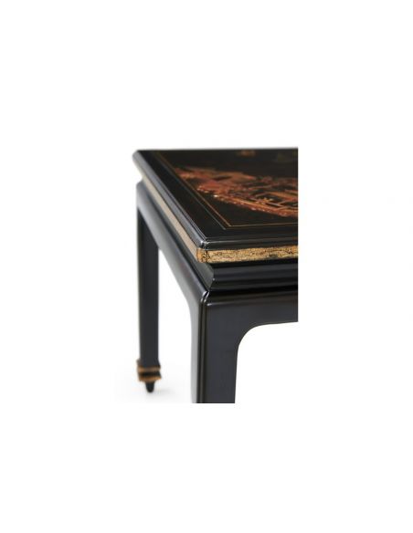 TABLES - SIDE, LAMP & BEDSIDE Luxurious Garden at Midnight Accent Table