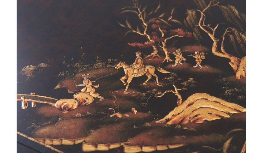 TABLES - SIDE, LAMP & BEDSIDE Luxurious Garden at Midnight Accent Table