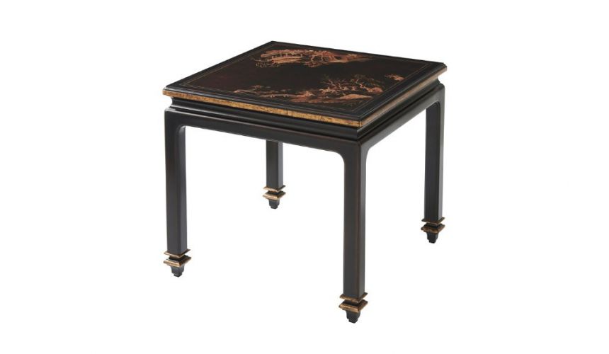 TABLES - SIDE, LAMP & BEDSIDE Luxurious Garden at Midnight Accent Table