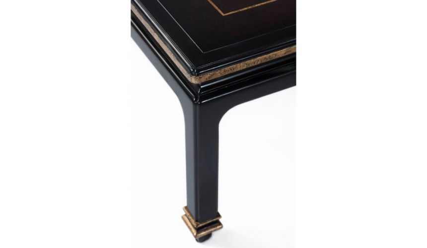 Rectangular and Square Coffee Tables Luxurious Garden in Darkness Mahogany Cocktail Table