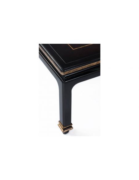 Rectangular and Square Coffee Tables Luxurious Garden in Darkness Mahogany Cocktail Table