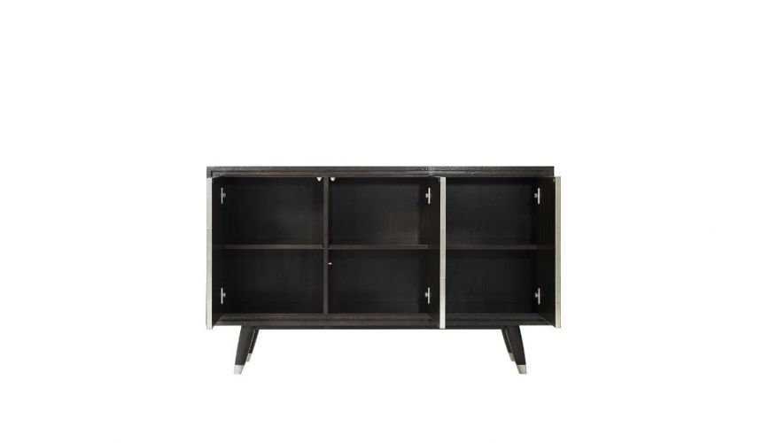 Breakfronts & China Cabinets Stunning and Sleek Smoke and Ash Cabinet