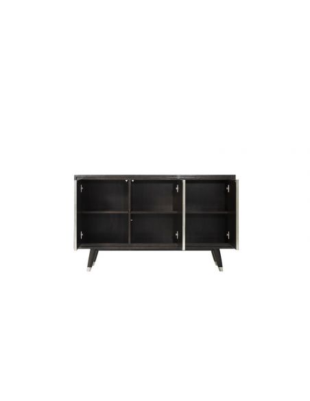 Breakfronts & China Cabinets Stunning and Sleek Smoke and Ash Cabinet