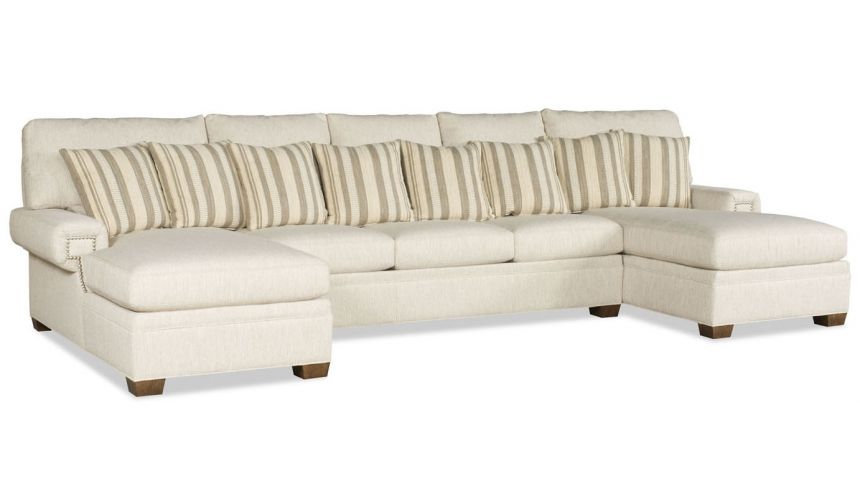 SECTIONALS - Leather & High End Upholstered Furniture Double Chaise Sectional
