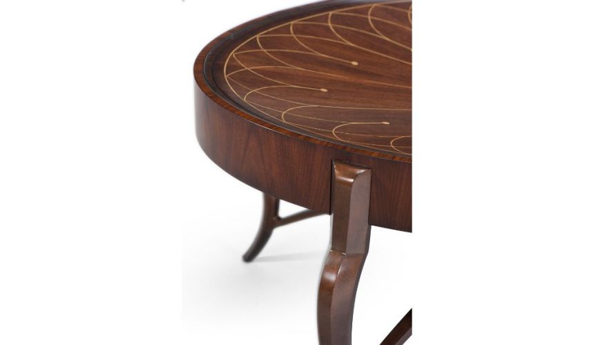 Round and Oval Coffee tables Beautiful Petals of Summer Oval Cocktail Table