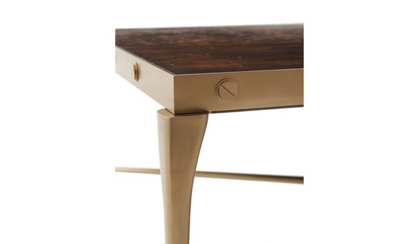 Rectangular and Square Coffee Tables Elegantly Veneered Summer Glow Cocktail Table