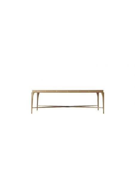 Rectangular and Square Coffee Tables Elegantly Veneered Summer Glow Cocktail Table
