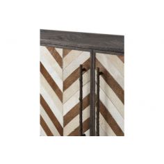 Breakfronts & China Cabinets High End Deluxe Chevron Cabinet 2
