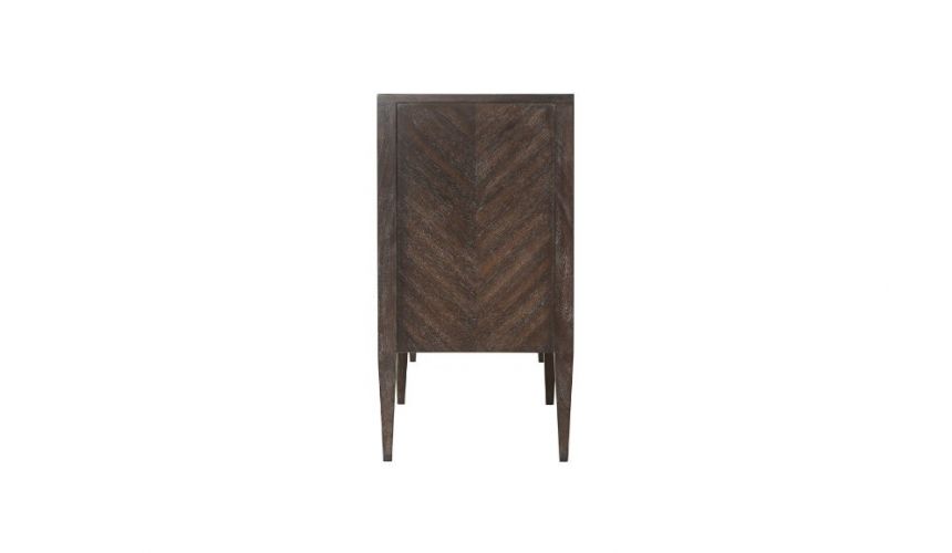 Breakfronts & China Cabinets High End Deluxe Chevron Cabinet