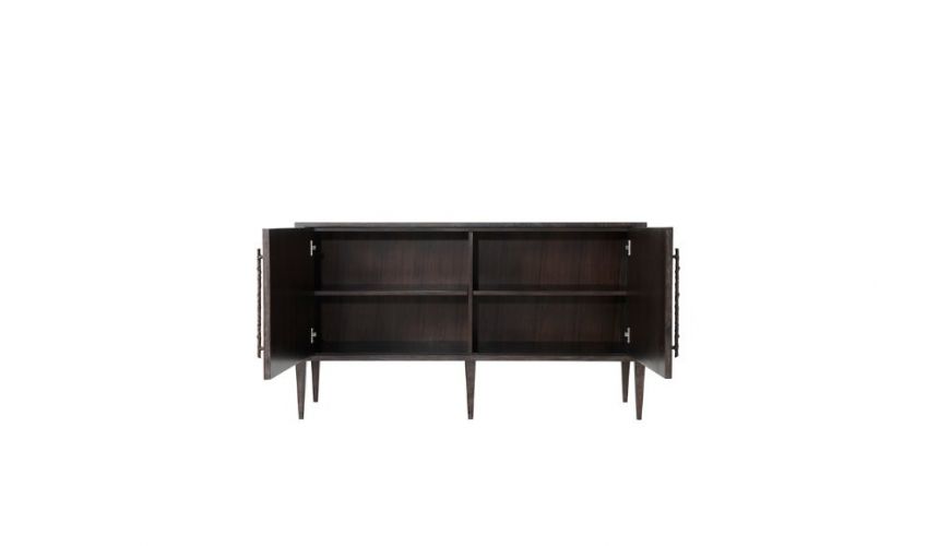 Breakfronts & China Cabinets High End Deluxe Chevron Cabinet