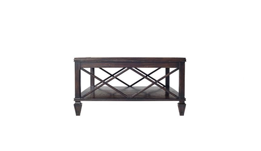 Rectangular and Square Coffee Tables Luxurious Mocha Rectangular Cocktail Table