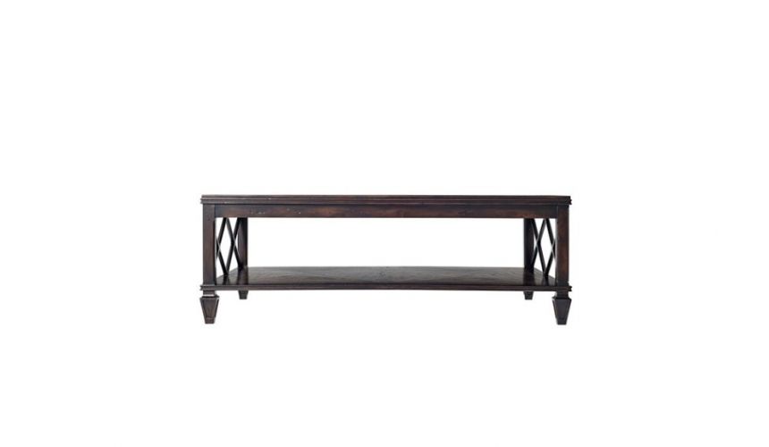 Rectangular and Square Coffee Tables Luxurious Mocha Rectangular Cocktail Table