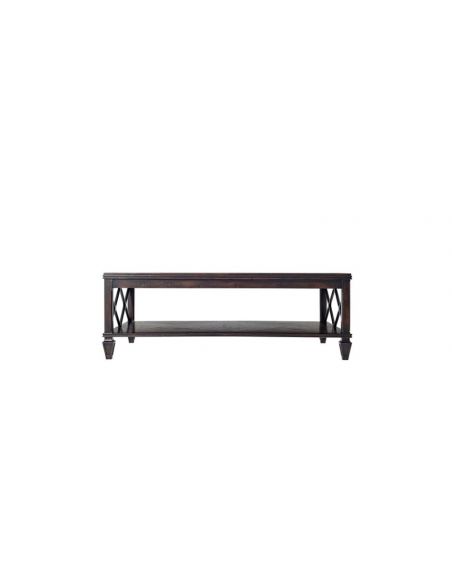 Rectangular and Square Coffee Tables Luxurious Mocha Rectangular Cocktail Table