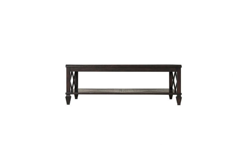 Rectangular and Square Coffee Tables Luxurious Mocha Rectangular Cocktail Table