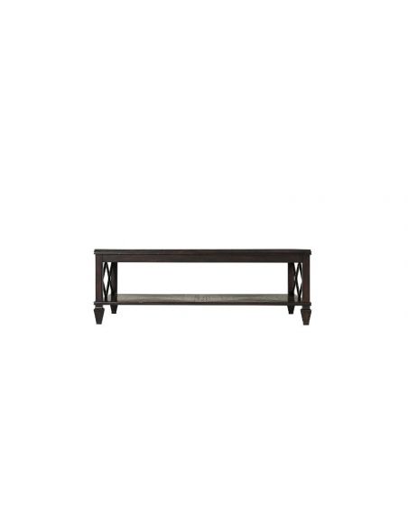 Rectangular and Square Coffee Tables Luxurious Mocha Rectangular Cocktail Table